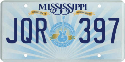 MS license plate JQR397