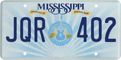MS license plate JQR402