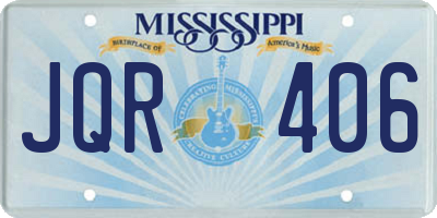 MS license plate JQR406