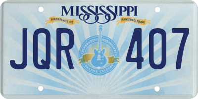 MS license plate JQR407