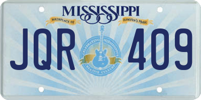 MS license plate JQR409