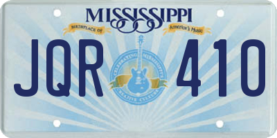 MS license plate JQR410
