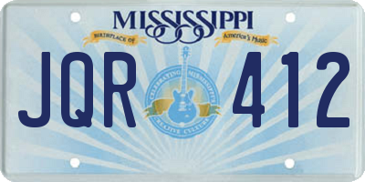 MS license plate JQR412