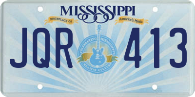 MS license plate JQR413