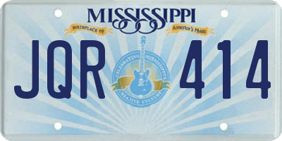 MS license plate JQR414