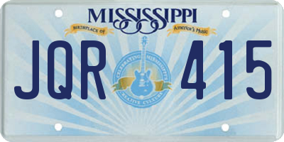 MS license plate JQR415