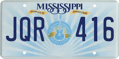 MS license plate JQR416