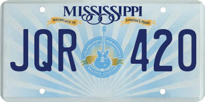 MS license plate JQR420