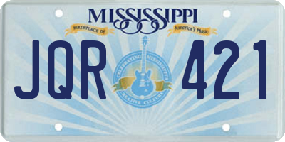 MS license plate JQR421