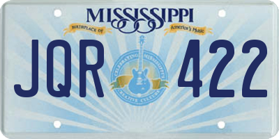 MS license plate JQR422