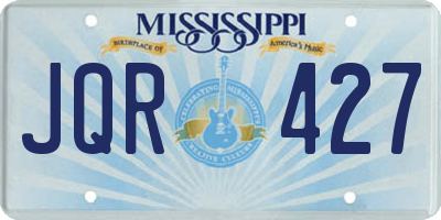 MS license plate JQR427
