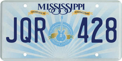 MS license plate JQR428