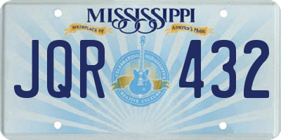 MS license plate JQR432