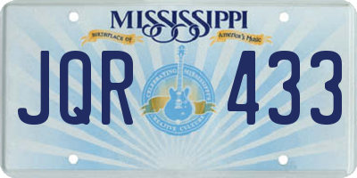 MS license plate JQR433