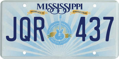 MS license plate JQR437