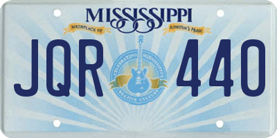 MS license plate JQR440