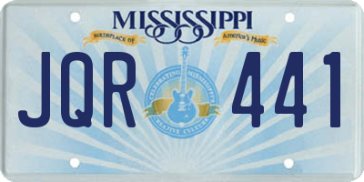 MS license plate JQR441