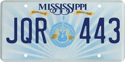 MS license plate JQR443