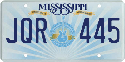 MS license plate JQR445