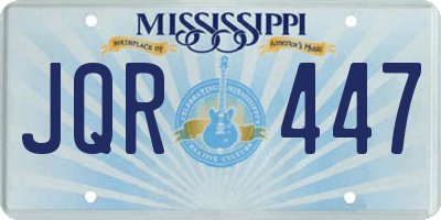 MS license plate JQR447