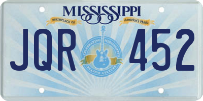MS license plate JQR452