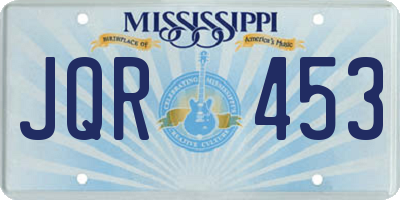 MS license plate JQR453