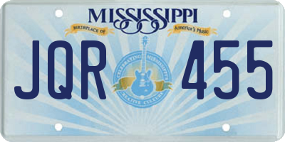 MS license plate JQR455