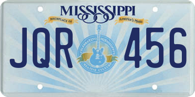 MS license plate JQR456