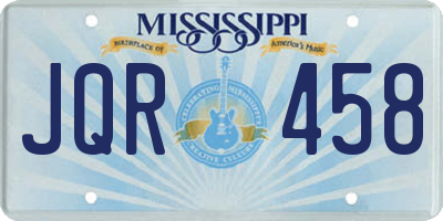 MS license plate JQR458