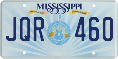 MS license plate JQR460