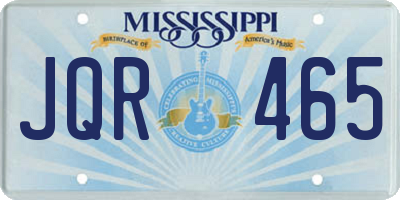 MS license plate JQR465