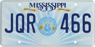 MS license plate JQR466