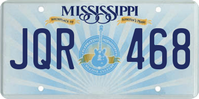 MS license plate JQR468