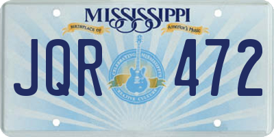 MS license plate JQR472
