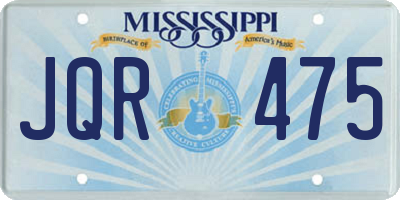 MS license plate JQR475