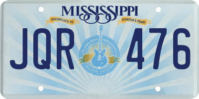 MS license plate JQR476
