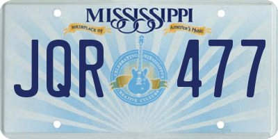 MS license plate JQR477