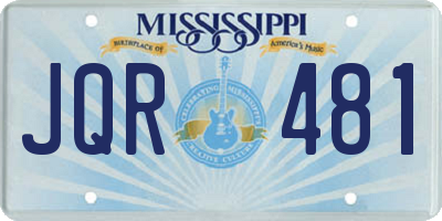 MS license plate JQR481