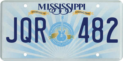 MS license plate JQR482