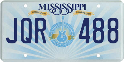 MS license plate JQR488