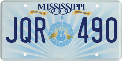 MS license plate JQR490