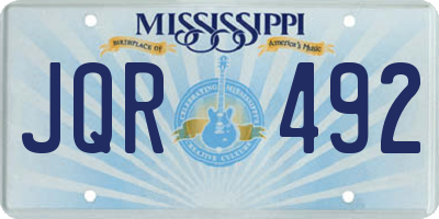 MS license plate JQR492