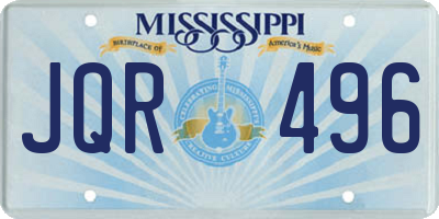 MS license plate JQR496