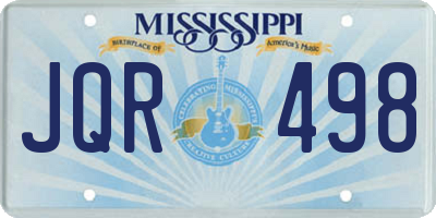 MS license plate JQR498