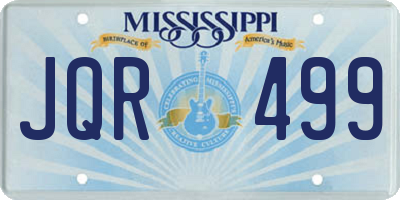 MS license plate JQR499
