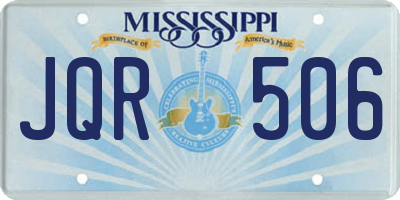 MS license plate JQR506