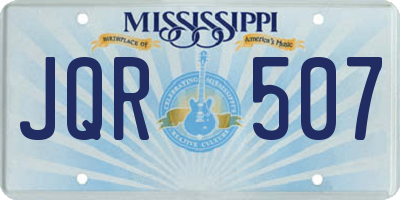 MS license plate JQR507