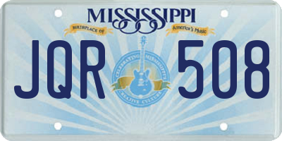 MS license plate JQR508