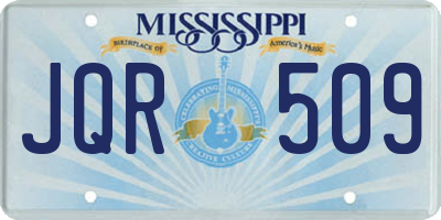 MS license plate JQR509