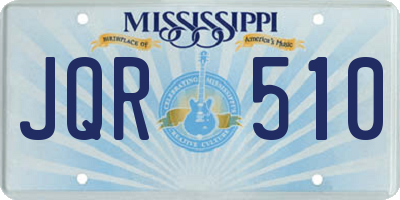 MS license plate JQR510